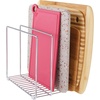 image:imagemDesign Metal Pan Organizer for Kitchen Cabinet Counter Pantry Shelf  3 Slots for Baking Sheets Muffin Pans Cutting Boards Frying Pans  Pan Organizer and Storage  Concerto Collection  BlackChrome