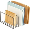 image:imagemDesign Metal Pan Organizer for Kitchen Cabinet Counter Pantry Shelf  3 Slots for Baking Sheets Muffin Pans Cutting Boards Frying Pans  Pan Organizer and Storage  Concerto Collection  BlackGraphite