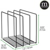image:imagemDesign Metal Pan Organizer for Kitchen Cabinet Counter Pantry Shelf  3 Slots for Baking Sheets Muffin Pans Cutting Boards Frying Pans  Pan Organizer and Storage  Concerto Collection  BlackBlack
