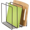 image:imagemDesign Metal Pan Organizer for Kitchen Cabinet Counter Pantry Shelf  3 Slots for Baking Sheets Muffin Pans Cutting Boards Frying Pans  Pan Organizer and Storage  Concerto Collection  BlackBronze