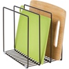 image:imagemDesign Metal Pan Organizer for Kitchen Cabinet Counter Pantry Shelf  3 Slots for Baking Sheets Muffin Pans Cutting Boards Frying Pans  Pan Organizer and Storage  Concerto Collection  BlackBronze