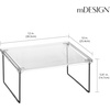 image:imagemDesign Metal Stacking Storage Organization for Kitchen Cabinet Shelves in Pantry Cupboard FridgeFreezer Organizer Stand for Plates Bowls Mugs Ligne Collection 2 Pack ClearMatte Black
