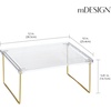 image:imagemDesign Metal Stacking Storage Organization for Shelves Inside Cabinet in Kitchen Pantry Cupboard FridgeFreezer Organizer Stand for Plates Bowls Mugs Ligne Collection 4 Pack ClearSoft Brass