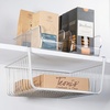 image:imagemDesign Metal Under Shelf Basket for Kitchen Storage  Wire Farmhouse Sliding Bin Basket for Pantry  Large Open Front Organizer for Food Drinks Snacks  Hyde Collection 2 Pack  ChromeChrome