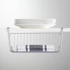 image:imagemDesign Metal Under Shelf Basket for Kitchen Storage  Wire Farmhouse Sliding Bin Basket for Pantry  Large Open Front Organizer for Food Drinks Snacks  Hyde Collection 2 Pack  ChromeChrome