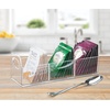 image:imagemDesign Plastic Condiment Organizer and Tea Bag Holder  9 Long Kitchen PantryCountertop Storage Caddy  Divided Chip Snack Granola Oatmeal Packet Holder  Lumiere Collection  4 Pack  Clear9 x 3 x 3 Pack of 2