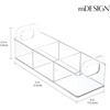image:imagemDesign Plastic Condiment Organizer and Tea Bag Holder  9 Long Kitchen PantryCountertop Storage Caddy  Divided Chip Snack Granola Oatmeal Packet Holder  Lumiere Collection  4 Pack  Clear9 x 3 x 3 Pack of 4