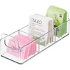 image:imagemDesign Plastic Condiment Organizer and Tea Bag Holder  9 Long Kitchen PantryCountertop Storage Caddy  Divided Chip Snack Granola Oatmeal Packet Holder  Lumiere Collection  4 Pack  Clear9 x 3 x 3 Pack of 2