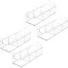 image:imagemDesign Plastic Condiment Organizer and Tea Bag Holder  9 Long Kitchen PantryCountertop Storage Caddy  Divided Chip Snack Granola Oatmeal Packet Holder  Lumiere Collection  4 Pack  Clear9 x 3 x 3 Pack of 4