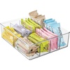 image:imagemDesign Plastic Kitchen Cabinet Storage Organizer Bin Box  6 Divided Sections for Pantry Shelves Countertops Island or Cupboard  Holds Snacks Tea Bags Spices Sauces Ligne Collection Clear1