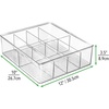 image:imagemDesign Plastic Kitchen Cabinet Storage Organizer Bin Box  6 Divided Sections for Pantry Shelves Countertops Island or Cupboard  Holds Snacks Tea Bags Spices Sauces Ligne Collection Clear1