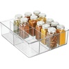 image:imagemDesign Plastic Kitchen Cabinet Storage Organizer Bin Box  6 Divided Sections for Pantry Shelves Countertops Island or Cupboard  Holds Snacks Tea Bags Spices Sauces Ligne Collection Clear1