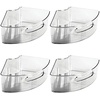 image:imagemDesign Plastic Lazy Susan Cabinet Storage Bin with Front Handle for Kitchen Countertop Pantry Shelf Fridge Organization  Hold Food Drinks Snacks  Ligne Collection  Smoke Gray TintSmoke