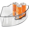 image:imagemDesign Plastic Lazy Susan Cabinet Storage Bin with Front Handle for Kitchen Countertop Pantry Shelf Fridge Organization  Hold Food Drinks Snacks  Ligne Collection  Smoke Gray TintSmoke