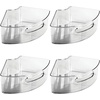 image:imagemDesign Plastic Lazy Susan Cabinet Storage Bin with Front Handle for Kitchen Countertop Pantry Shelf Fridge Organization  Hold Food Drinks Snacks  Ligne Collection  Smoke Gray TintSmoke