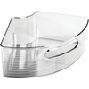 image:imagemDesign Plastic Lazy Susan Cabinet Storage Bin with Front Handle for Kitchen Countertop Pantry Shelf Fridge Organization  Hold Food Drinks Snacks  Ligne Collection  Smoke Gray TintSmoke