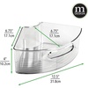 image:imagemDesign Plastic Lazy Susan Cabinet Storage Bin with Front Handle for Kitchen Countertop Pantry Shelf Fridge Organization  Hold Food Drinks Snacks  Ligne Collection  Smoke Gray TintSmoke