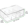 image:imagemDesign Plastic Stackable Divided Storage Organizer with Lid for Tea Bags and Coffee Pods in Kitchen Cabinet Countertop Ligne Collection Includes 1 Tea Organizer and 1 Coffee Pod Organizer Clear