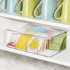 image:imagemDesign Plastic Stackable Divided Storage Organizer with Lid for Tea Bags and Coffee Pods in Kitchen Cabinet Countertop Ligne Collection Includes 1 Tea Organizer and 1 Coffee Pod Organizer Clear