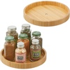 image:imagemDesign Bamboo Lazy Susan Turntable Food Storage Container for Cabinets Pantry Refrigerator Countertops Spinning Organizer for Spice Bottles Condiments Baking 9 Round Echo Collection NaturalPack of 1