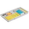 image:imagemDesign Expandable Plastic Drawer Organizer and Storage Container for Office Supplies  Gel Pen Pencil Marker Stationary Desk Supply Holder for Drawers and Desktop  Lumiere Collection  WhiteLight Gray
