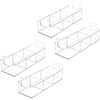 image:imagemDesign Plastic Condiment Organizer and Tea Bag Holder  9 Long Kitchen PantryCountertop Storage Caddy  Divided Chip Snack Granola Oatmeal Packet Holder  Lumiere Collection  4 Pack  Clear9 x 3 x 3 Pack of 4