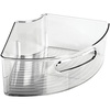 image:imagemDesign Plastic Lazy Susan Cabinet Storage Bin with Front Handle for Kitchen Countertop Pantry Shelf Fridge Organization  Hold Food Drinks Snacks  Ligne Collection  Smoke Gray TintSmoke