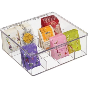 image:imagemDesign Tea Bag Single Serve Pouch Divided Box Holder Organizer Clear11 x 103 x 37