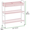 image:imagemDesign 3Tier Metal Frame Vertical Toy Storage Organizer Cart for ChildKids Bedroom Toy Room Playroom  Holds Toys Crayons Building Blocks Puzzles Crafts Books Blankets  PinkWhite