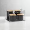 image:imagemDesign Deep Plastic Stackable Kitchen Storage Organizer Container Bin for Pantry Cabinet Cupboard Shelves Fridge or Freezer  Holds Dry Goods Sauces Condiments Ligne Collection 2 Pack Clear