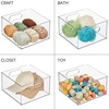 image:imagemDesign Deep Plastic Stackable Kitchen Storage Organizer Container Bin for Pantry Cabinet Cupboard Shelves Fridge or Freezer  Holds Dry Goods Sauces Condiments Ligne Collection 2 Pack Clear