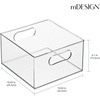 image:imagemDesign Deep Plastic Stackable Kitchen Storage Organizer Container Bin for Pantry Cabinet Cupboard Shelves Fridge or Freezer  Holds Dry Goods Sauces Condiments Ligne Collection 2 Pack Clear