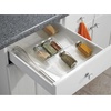 image:imagemDesign Expandable Plastic Deluxe Spice Rack Drawer Organizer for Kitchen Cabinet Drawers 3 Tier Slanted for Spice Jars Food Seasoning Bottle Storage Ligne Collection  BronzeClear