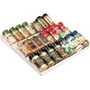 image:imagemDesign Expandable Plastic Deluxe Spice Rack Drawer Organizer for Kitchen Cabinet Drawers 3 Tier Slanted for Spice Jars Food Seasoning Bottle Storage Ligne Collection  BronzeCream