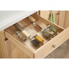 image:imagemDesign Expandable Plastic Deluxe Spice Rack Drawer Organizer for Kitchen Cabinet Drawers 3 Tier Slanted for Spice Jars Food Seasoning Bottle Storage Ligne Collection  BronzeClear