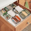 image:imagemDesign Expandable Plastic Deluxe Spice Rack Drawer Organizer for Kitchen Cabinet Drawers 3 Tier Slanted for Spice Jars Food Seasoning Bottle Storage Ligne Collection  BronzeCream