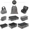 image:imagemDesign Fabric Travel Toiletry and Cosmetic Bag Organizer with EasyPull ZipperHandle WaterResistant  Holds Shaving Cream Shampoos Gels Hair Accessories MakeUp Travel Sizes  Gray