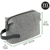 image:imagemDesign Fabric Travel Toiletry and Cosmetic Bag Organizer with EasyPull ZipperHandle WaterResistant  Holds Shaving Cream Shampoos Gels Hair Accessories MakeUp Travel Sizes  Gray