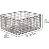 image:imagemDesign Farmhouse Decor Metal Wire Storage Basket Bin for Storage amp Organizing Closets Shelves and Cabinets in Bedrooms  Holds Shirts Purses Leggings Scarfs Hats  12 x 12  6 Pack  Bronze