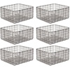 image:imagemDesign Farmhouse Decor Metal Wire Storage Basket Bin for Storage amp Organizing Closets Shelves and Cabinets in Bedrooms  Holds Shirts Purses Leggings Scarfs Hats  12 x 12  6 Pack  Bronze