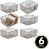 image:imagemDesign Farmhouse Decor Metal Wire Storage Basket Bin for Storage amp Organizing Closets Shelves and Cabinets in Bedrooms  Holds Shirts Purses Leggings Scarfs Hats  12 x 12  6 Pack  Bronze