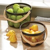 image:imagemDesign Farmhouse Metal Storage Organizer Basket Bin with Wood Handles  for Bathroom Office Entryway Closet Cabinet Bedroom Laundry Room Nursery Kids Toy Room Set of 2  Black