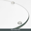 image:imagemDesign Glass Top SideEnd Duo Drink Table  2Tier Modern Round Accent Wood Nightstand Furniture for Living Room Dorm Home Office and Bedroom  12 Round  ClearNatural