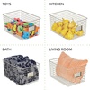 image:imagemDesign Large Metal Farmhouse Storage Organizer Bin Baskets with Label Slot for Closet Cabinet Cupboard  Wire Organizing Basket Holds Clothing Linens Shoes Omaha Collection 4 Pack Satin
