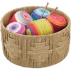 image:imagemDesign Large Round Woven Braided Seagrass Rope Home Storage Basket  for Organizing Closet Bedroom Bathroom Living Room Entryway Office Aztec Pattern Weave  Natural
