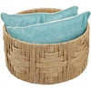 image:imagemDesign Large Round Woven Braided Seagrass Rope Home Storage Basket  for Organizing Closet Bedroom Bathroom Living Room Entryway Office Aztec Pattern Weave  Natural