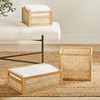 image:imagemDesign Large Wooden Rectangular Organizer Natural Cane Storage Bin Box with BuiltIn Handles for Kitchen Pantry Counter or Cabinet  Multipurpose  Natural