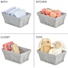 image:imagemDesign Medium Metal Farmhouse Home Storage Organizer Basket  Chicken Wire Design Fabric Liner for Kitchen Bathroom Living Room Pantry Cupboard Shelves Countertop 2 Pack WhiteGray
