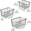 image:imagemDesign Metal Farmhouse Wire Organizer Storage Bin Basket with Handle  Rustic Container Organizers for Cabinet Shelves Counter Bathroom or Kitchen Pantry  Set of 3  Matte Black