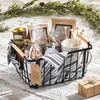 image:imagemDesign Metal Farmhouse Wire Organizer Storage Bin Basket with Handle  Rustic Container Organizers for Cabinet Shelves Counter Bathroom or Kitchen Pantry  Set of 3  Matte Black